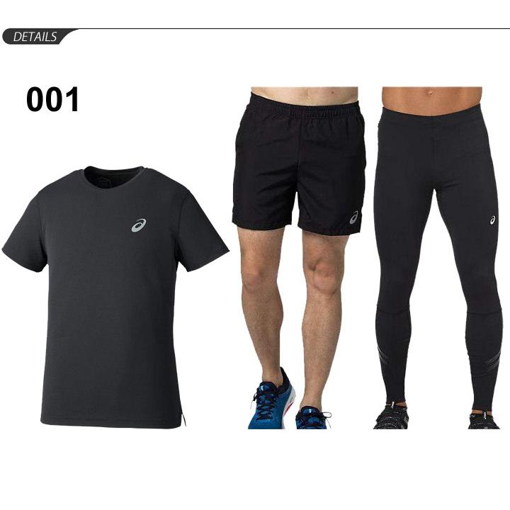 ランニングウェア 3点セット メンズ asics アシックス 男性用 半袖シャツ ショートパンツ ロングタイツ ランニング ジョギング/asics-Jset |  | 01