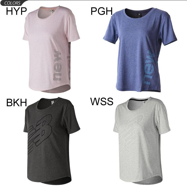 半袖 Tシャツ レディース Newbalance ニューバランス ヘザーテック 半袖シャツ ランニング ジムトレーニング フィットネス 女性用 Awt Awt World Wide Market 通販 Yahoo ショッピング