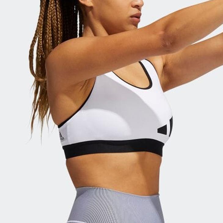 ５点！スポーツブラ トップス アディダス レースブラジャー シルバー光沢 迷彩 adidas（アディダス） スポーツブラ レディース アンダーウェア