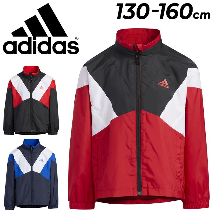 adidas ウィンドブレーカー　上着　裏起毛　通学　黒　赤　160cm 新品 adidas ウインドブレーカー 黒/赤 160サイズ - メルカリ