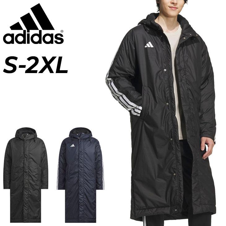L アディダス 中綿 裏ボア ベンチコート　ロング ジャケット 黒 ブラック adidas（アディダス） ベンチコート 裏ボア メンズ adidas M MH 3S