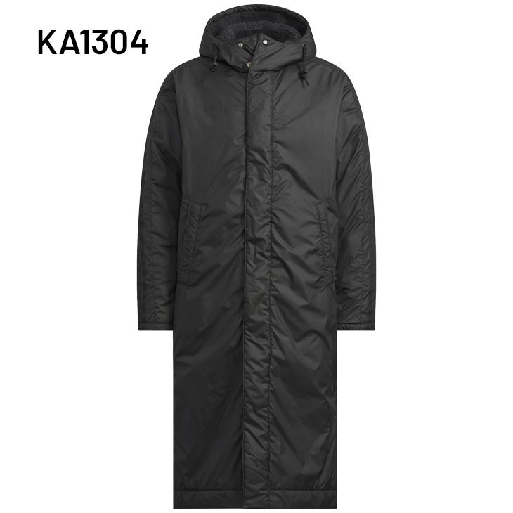 XL アディダス 中綿 裏ボア ベンチコート　ロング ジャケット 黒 ブラック adidas（アディダス） ベンチコート 裏ボア メンズ adidas M MH 3S