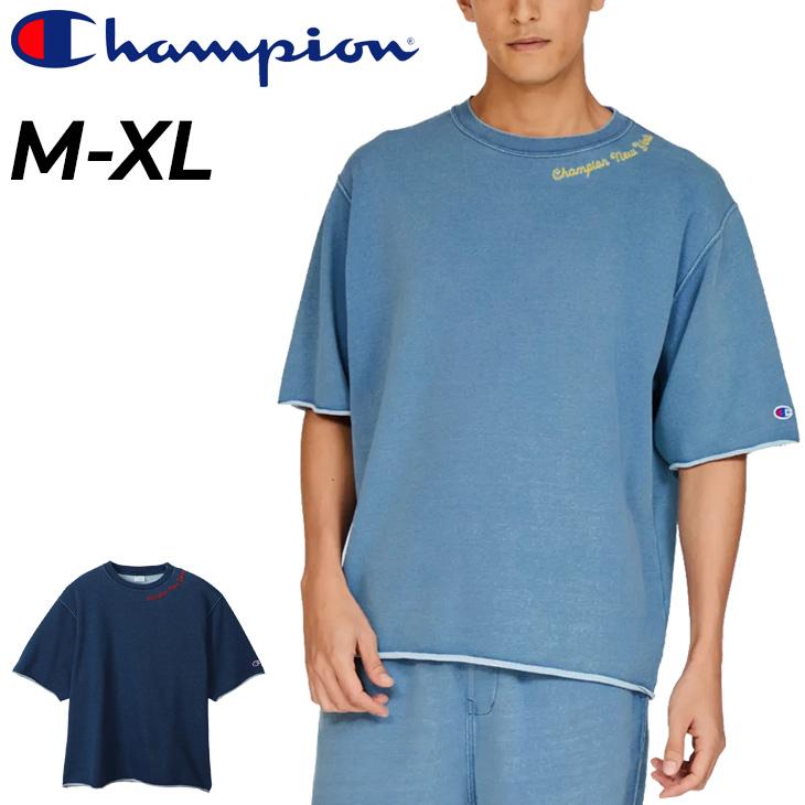 美品 45rpm 濃紺 インディゴ 両V フリーダム 半袖スウェット XL Champion（チャンピオン） 半袖 スウェットシャツ メンズ トレーナー