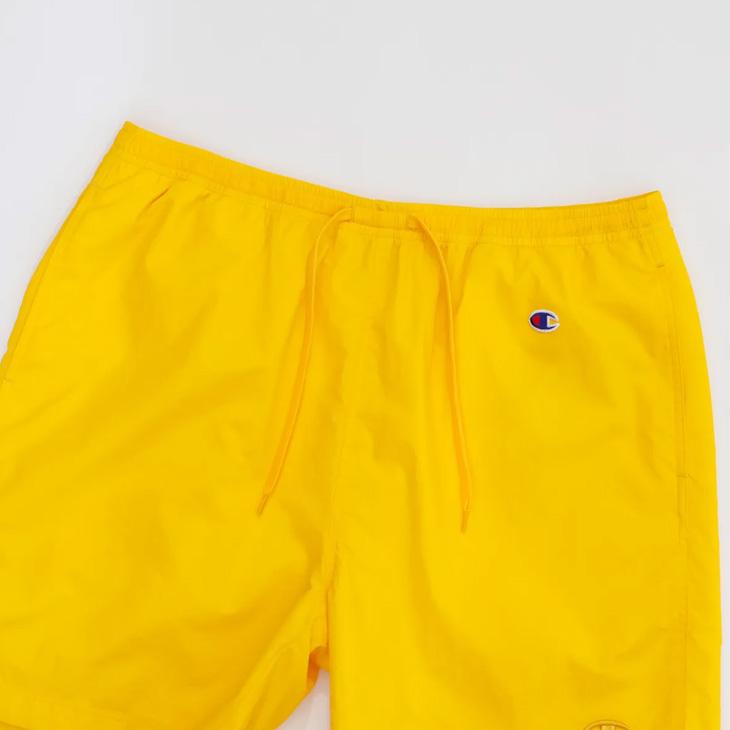 美品 Champion×ballaholic メッシュパンツ L 蛍光黄 Champion（チャンピオン） ショートパンツ メンズ ナイロン 裏メッシ