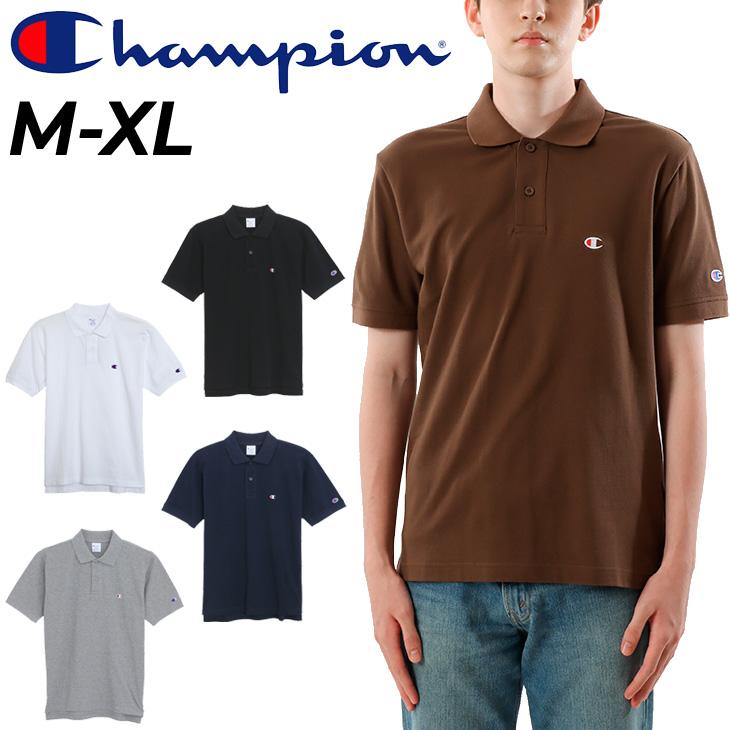 ポロシャツ 半袖 メンズ Champion チャンピオン ベーシック 半袖シャツ ロゴ タウンユース スポーツカジュアル 紳士 男性用 無地 ワンポイント C3 F356 C3 F356 World Wide Market 通販 Yahoo ショッピング