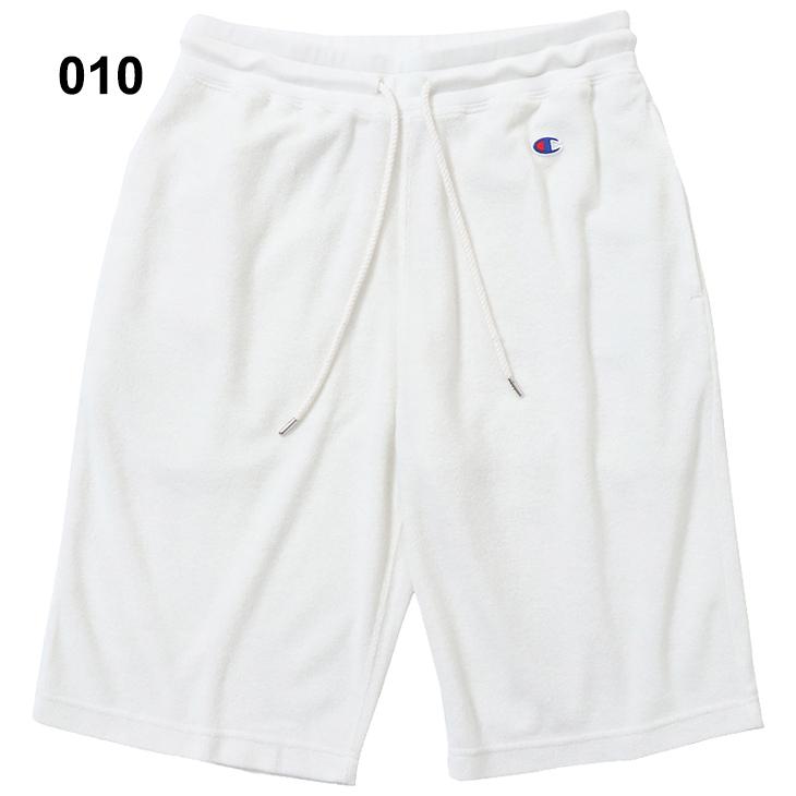 新品未使用 Champion チャンピオン ハーフパンツ ホワイト Lサイズ Champion ハーフパンツ ショートパンツ パイル生地 メンズ