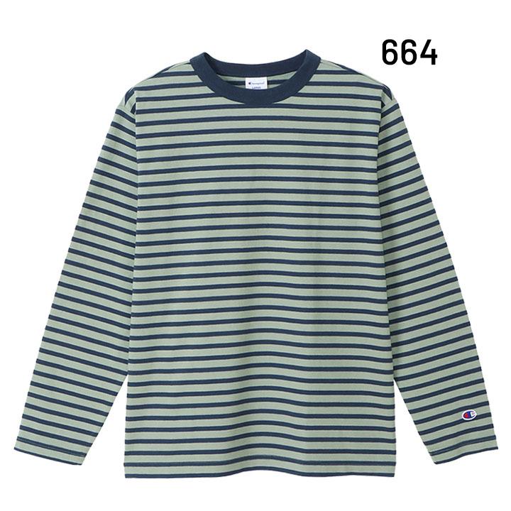 Champion（チャンピオン） Tシャツ 長袖 メンズ ボーダー柄 ベーシック