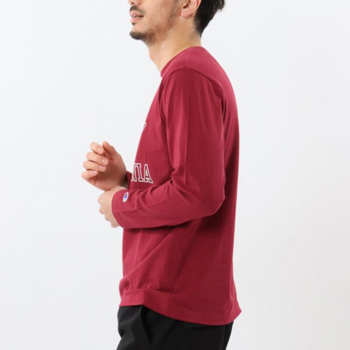 Champion チャンピオン 長袖カットソー USA アメリカ製 バーガンディ Champion（チャンピオン） 長袖 Tシャツ メンズ ベーシック プリントT