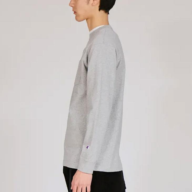 Champion（チャンピオン） 長袖 Tシャツ メンズ ポケットT 無地 ロンT