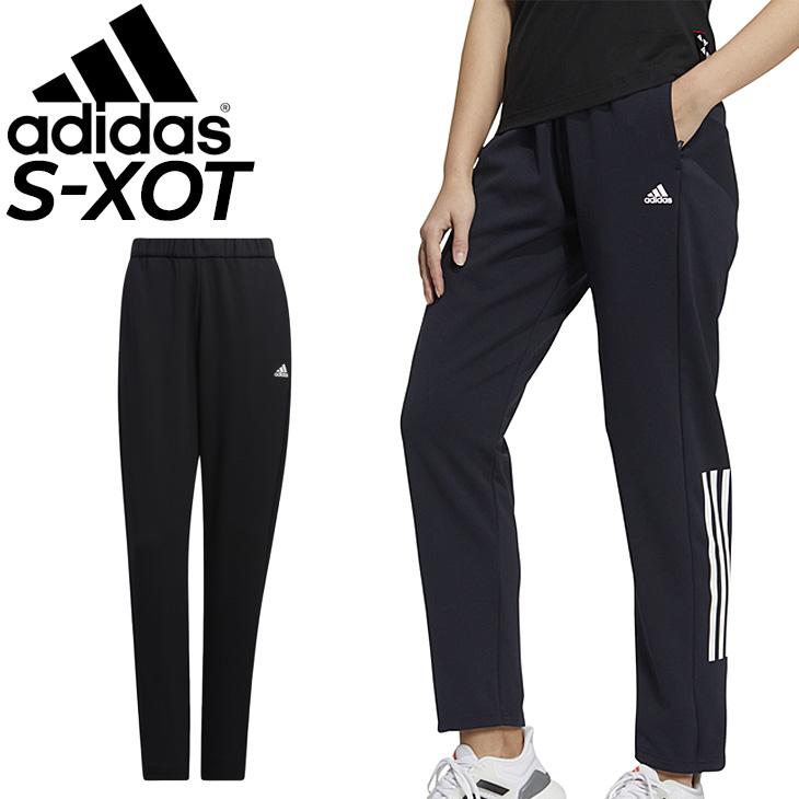 美品！アディダス レディース ワイド トラックパンツ ジャージ L相当 adidas スウェットパンツ ジャージ サテン ワイドレッグ