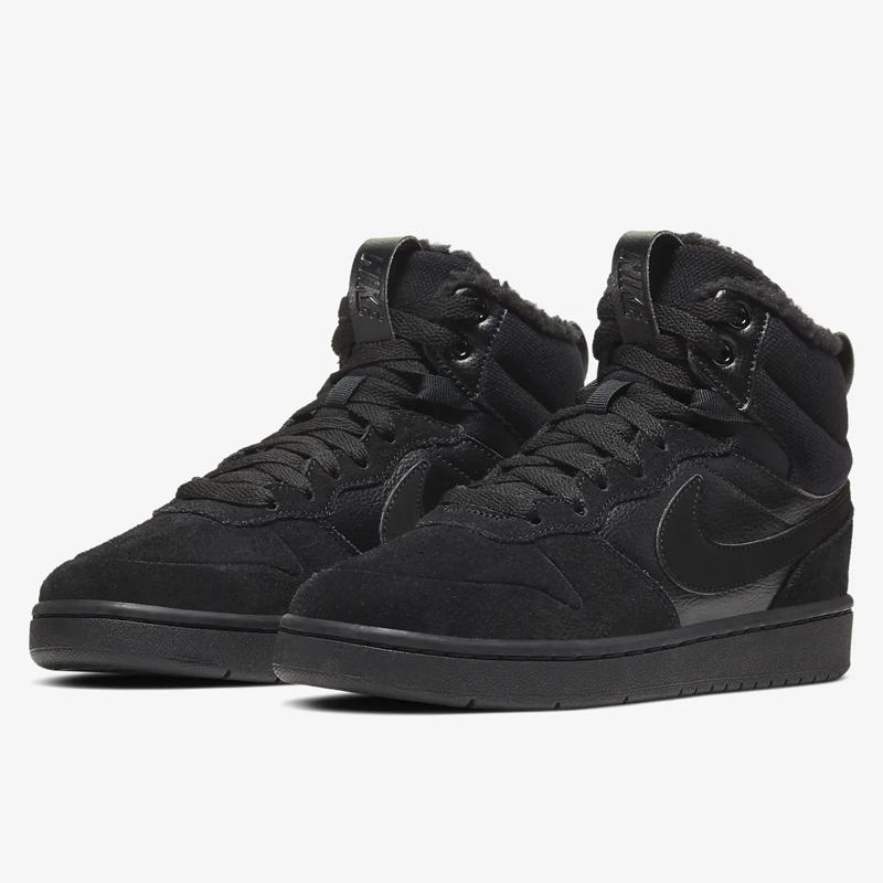 ナイキ ジュニア スニーカーブーツ NIKE コート ボロー MID 2 ブーツ 22.5-25cm 子供靴 ひも靴 ミッドカット ジュニアシューズ キッズスニーカー /CQ4023-001