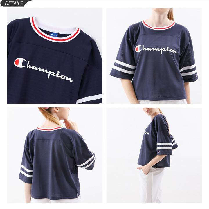 Tシャツ 五分袖 ビッグシルエット レディース Champion チャンピオン