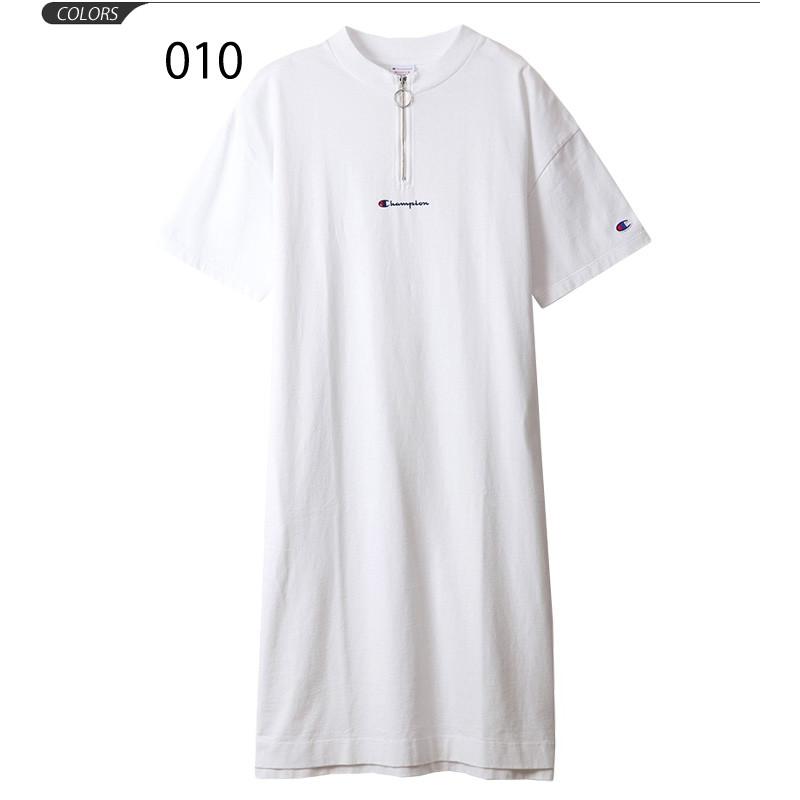 ワンピース 半袖 Tシャツ ロング丈 ハーフジップ レディース レディース Champion チャンピオン ドレス スポーティ Cw R305 Cw R305 World Wide Market 通販 Yahoo ショッピング