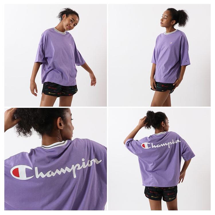 半袖 Tシャツ ビッグシルエット レディース Champion チャンピオン ビッグtシャツ スポーツウェア 女性用 クルーネック ビッグロゴ トップス Cw Rs303 Cw Rs303 World Wide Market 通販 Yahoo ショッピング