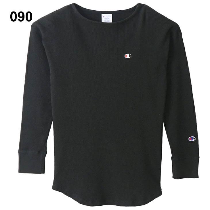 Champion ワッフルロンＴ Champion（チャンピオン） Tシャツ メンズ 長袖 ワッフル素材 綿混