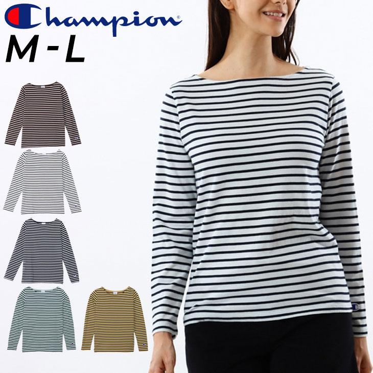 Champion（チャンピオン） 長袖 Tシャツ レディース ボーダー柄