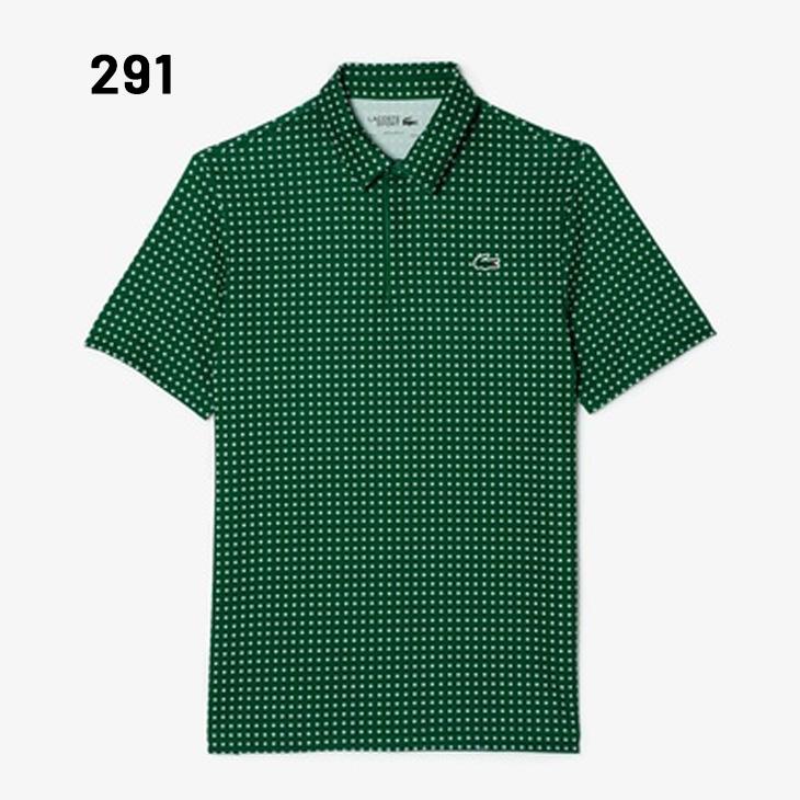 LACOSTE ラコステ ポロシャツ 半袖 ミニマム 総柄プリント LACOSTE ラコステ ポロシャツ 半袖 ミニマム 総柄プリント