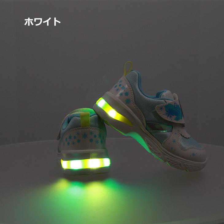 光る靴 アナと雪の女王 キッズシューズ 女の子 14-19cm Disney