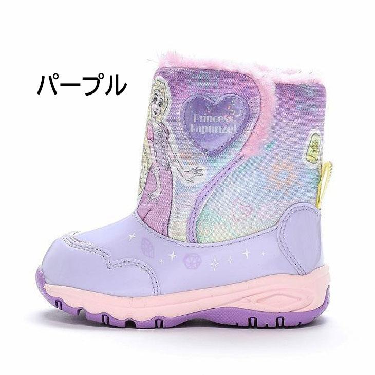 ディズニープリンセス キッズ ウィンターブーツ 女の子 ガールズ Disney 14-18cm 子供靴 アリエル ラプンツェル 防水 防寒 スノーブーツ シューズ /DN-WC043E｜w-w-m｜02