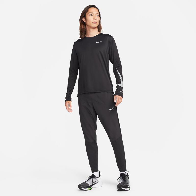 NIKE ナイキ　Dri-FIT マイラー　長袖　ランニング　M　黒 白 NIKE ナイキ メンズ 陸上/ランニング 長袖Tシャツ マイラー