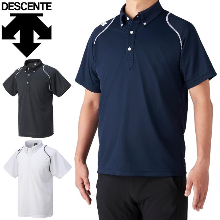 DESCENTE ポロシャツ 半袖 メンズ レディース デサント ボタン