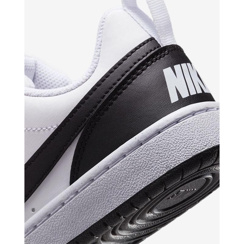 NIKE スニーカー 黒/白/グレー 予備靴ひも付き NIKE（ナイキ） ジュニアシューズ スニーカー ひも靴 コートボロー LOW