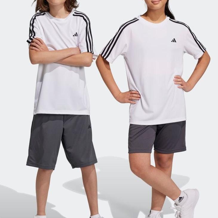 アディダス キッズ 半袖Tシャツ ハーフパンツ 上下 140-160cm 子供服 adidas ジュニア トレーニング スポーツウェア セットアップ 運動 子ども 2点セット /ECM35｜w-w-m｜05