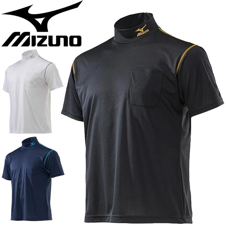 ワーキングウェア ハイネック 半袖 作業服 mizuno ミズノ ナビドライワークシャツ ポケット付/XS〜6XLサイズ メンズ レディース /F2JA0182【取寄】【返品不可】｜w-w-m