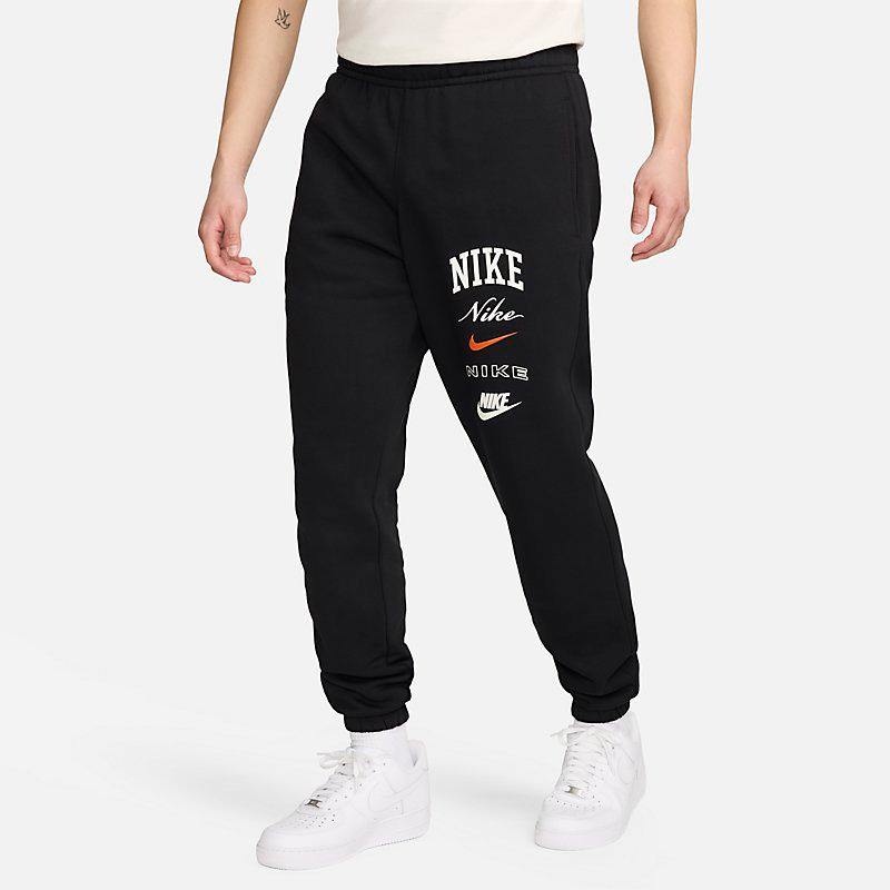 ナイキ　NIKE ブラック 刺繍ロゴ　スウォッシュ　ストレートカットパンツ　R ナイキ NIKE ブラック 刺繍ロゴ スウォッシュ ストレートカットパンツ