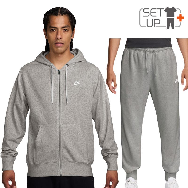 ナイキ スウェット メンズ 上下 NIKE クラブ フレンチテリー フルジップパーカー ジョガーパンツ セットアップ スポーツウェア 上下組 トレーニング デイリー 男性 スエット 黒 パーカ ロングパンツ nike ブランド アパレル/FN3885-FN3802-010 NIKE（ナイキ） スウェット メンズ 上下 クラブ フレンチテリー