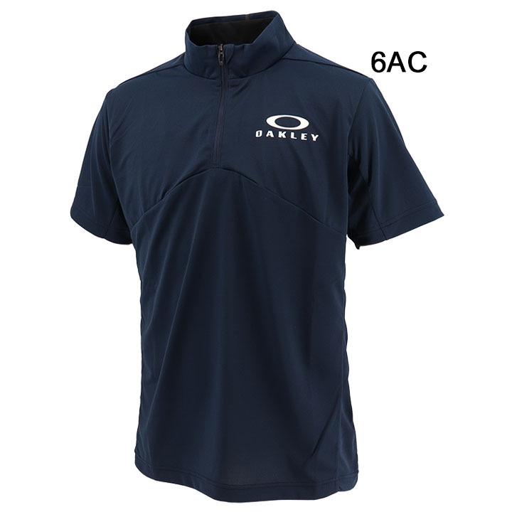 【OAKLEY／オークリー】吸汗速乾 半袖ハーフジップ モックネックシャツ XL OAKLEY オークリー 半袖シャツ ハーフジップ メンズ