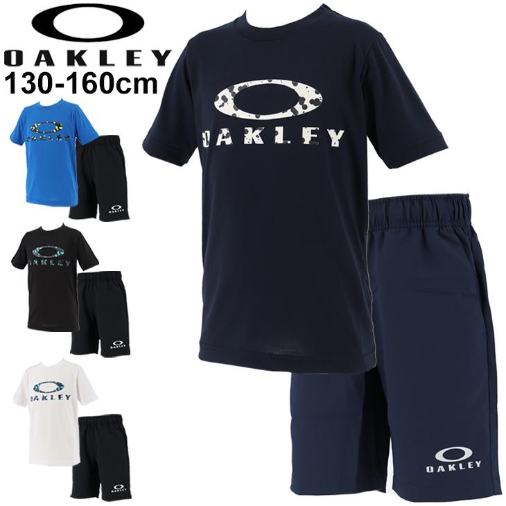 公式の キッズ 半袖tシャツ ハーフパンツ 上下セット 子供服 オークリー Oakley スポーツウェア セットアップ 130 160cm 半袖シャツ ショートパンツ 2点セット 上下組 男の子 女の子 部活 普段使い Foa Foa4003 送料無料 オークリー Oakley キッズ Tシャツ