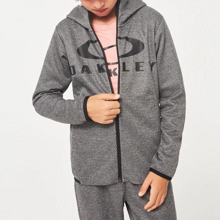 キッズ パーカー フリース 130-160cm 子供服オークリー OAKLEY/子ども フルジップ フーディージャケット スポーツウェア 吸汗速乾 ドライ UVカット /FOA404084｜w-w-m｜07