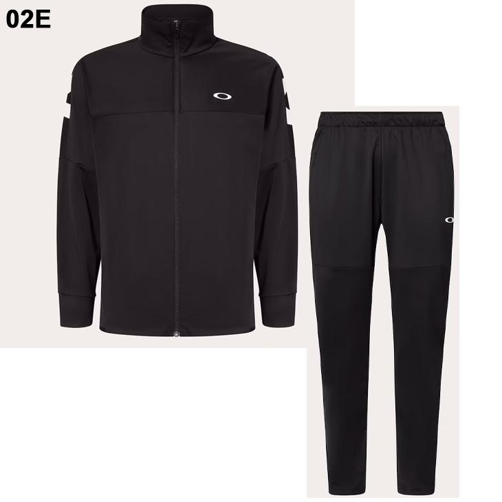 OAKLEY ジャケット&パンツ セットアップ L ブラック OAKLEY オークリー ジャージ メンズ 上下 クロス薄手