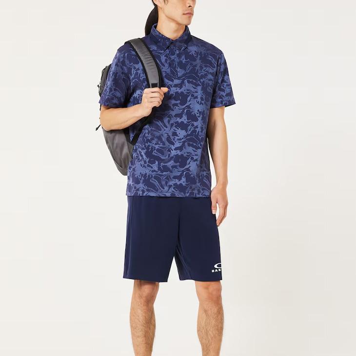 ブルー（ファッション） オークリー 半袖 ポロシャツ メンズ OAKLEY O