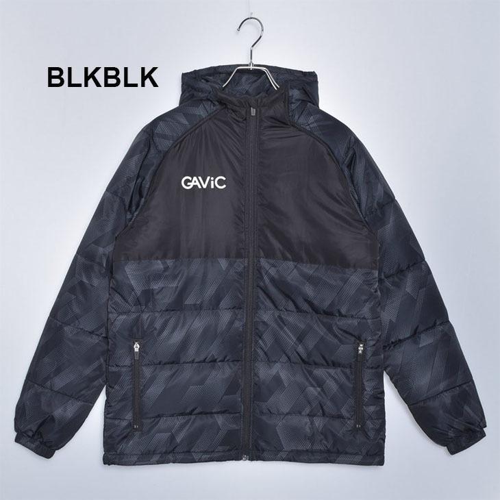 GAVIC フード付きブラックジャケット GAViC（ガビック） ハーフコート 中綿 アウター メンズ 中綿ジャケット