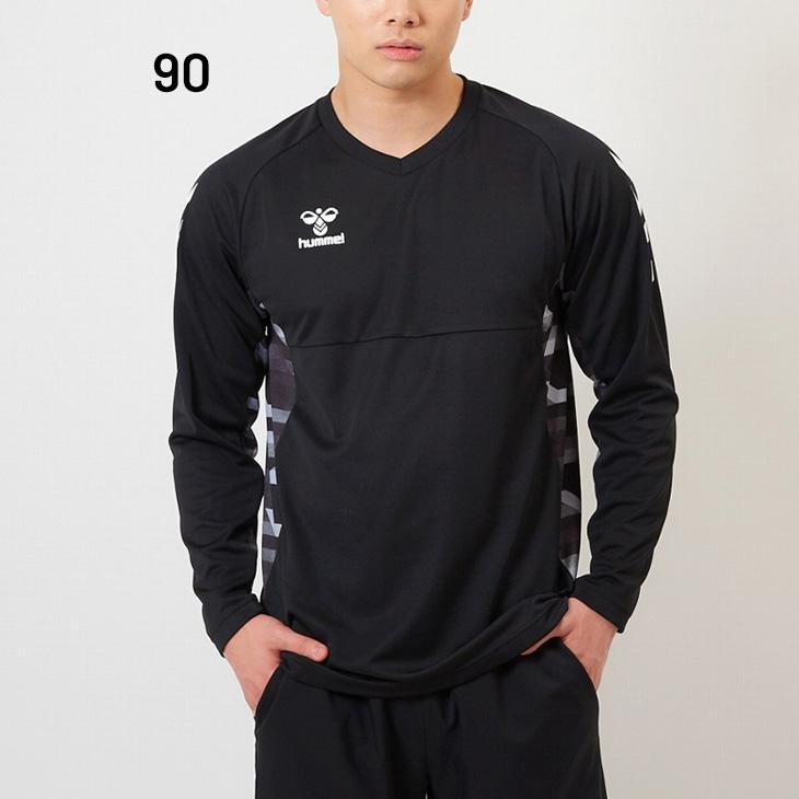 ヒュンメル  長袖シャツ メンズ hummel プラクティスシャツ Tシャツ 吸汗速乾 サッカー フットサル トレーニング スポーツウェア ジム 練習着 トップス/HAP7176｜w-w-m｜05