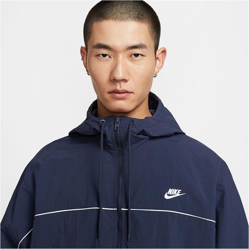 NIKE　ナイキ　ナイロンジャケット　ジップアップ　パーカー　ネイビー　M NIKE - M ☆新品タグ付☆ ナイキ AIR ネイビー セットアップ ナイロン