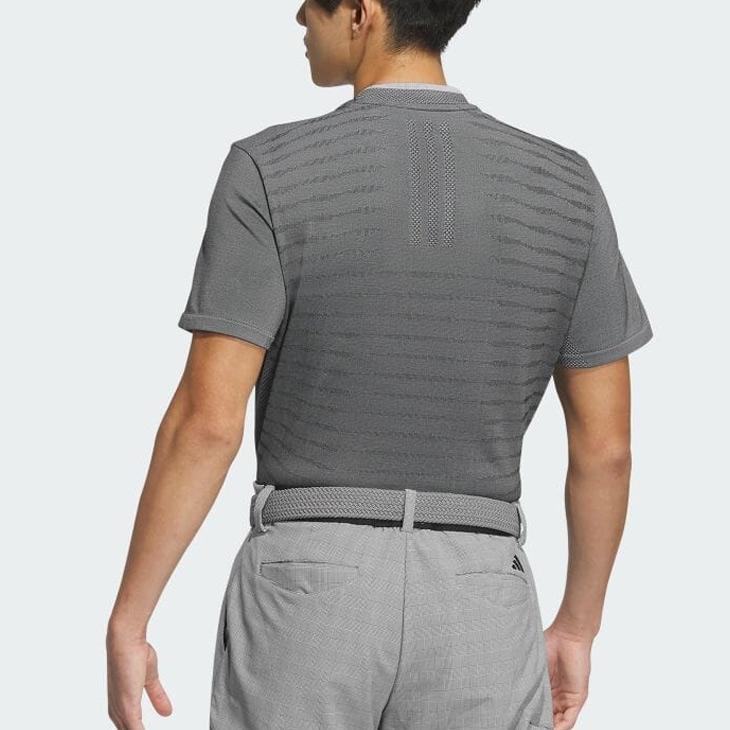 adidas PRIMEKNIT グレー ゴルフシャツ adidas（アディダス） ゴルフウェア メンズ 半袖シャツ adidas GOLF