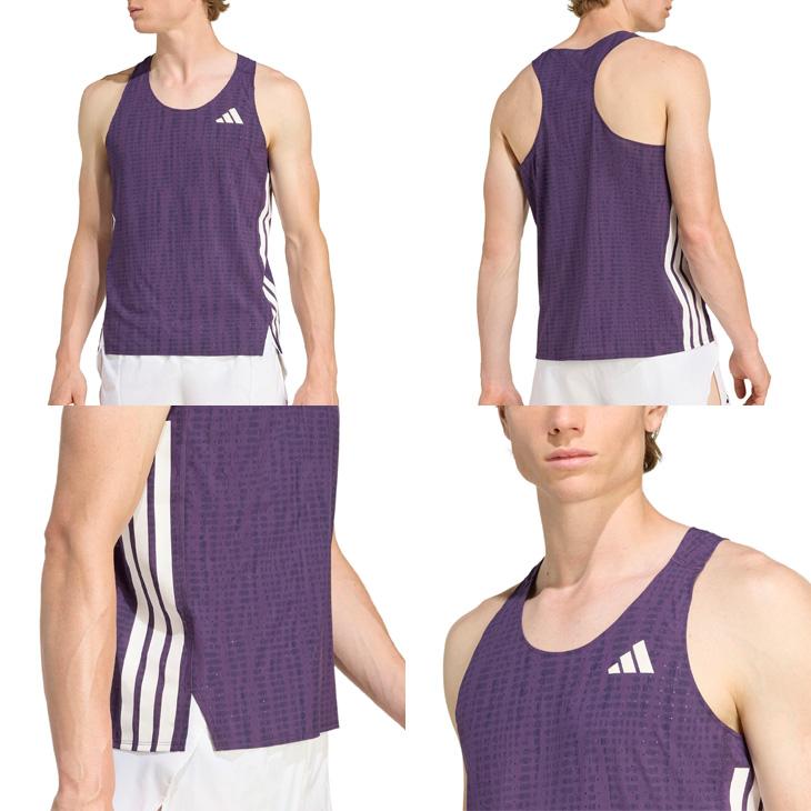ADIZERO アディダス ノースリーブシャツ メンズ ランニングウエア