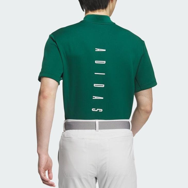 新品　8,490円　アディダスゴルフ　モックネックシャツ　Sサイズ　グリーン adidas アディダス モックネックシャツ メンズ ゴルフシャツ
