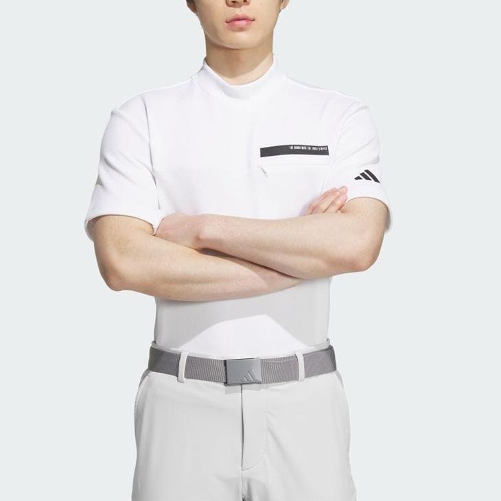 新品　アディダス　adidas ゴルフ　モックネック　ホワイト　M セール】ワーディング モックネック 長袖シャツ【adidas Golf