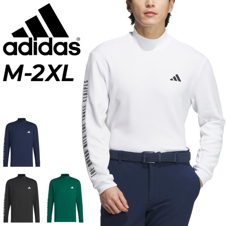 新品　アディダス　adidas ゴルフ　モックネック　ホワイト　M 新品】ADIDAS GOLF アディダスゴルフ 2023年モデル モックネック 長袖T