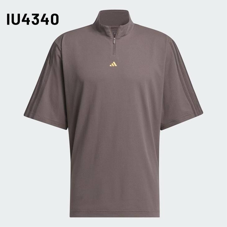 アディダス 半袖シャツ モックネック メンズ ゴルフウェア adidas GOLF ULT365 ツイストニット ピケルーズフィット ジップモック 男性 紳士用 /KOV88｜w-w-m｜03