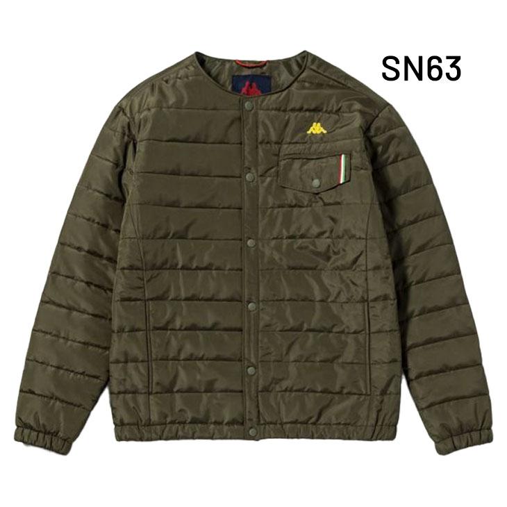 カッパ 中綿ジャケット メンズ アウター Kappa BRANDS RDKパディングジャケット ノーカラー 衿なし キルティングジャケット