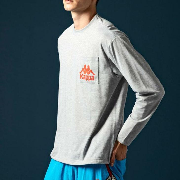 Kappa カッパ 長袖Tシャツ メンズ BRANDS ドローコードロングT
