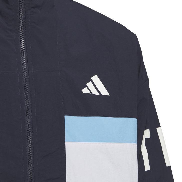 アディダス ウィンドブレーカー メンズ adidas M WORD ウーブンジャケット 裏メッシュ フルジップ ルーズ スポーツウェア アウター トレーニング /KQD39の画像