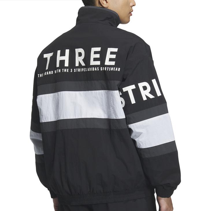 アディダス ウィンドブレーカー メンズ adidas M WORD ウーブンジャケット 裏メッシュ フルジップ ルーズ スポーツウェア アウター トレーニング /KQD39の画像