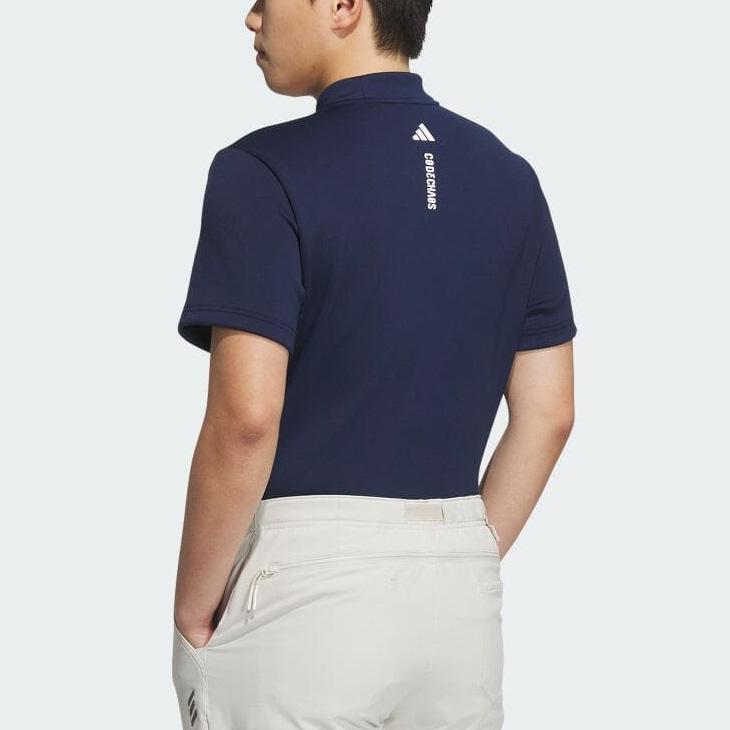 アディダス ゴルフウェア   モックネック 半袖 ストレッチシャツ  adidas（アディダス） 半袖シャツ モックネック メンズ ゴルフウェア