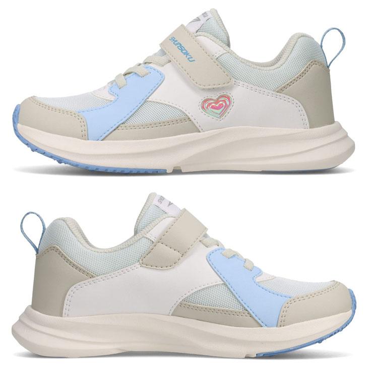 瞬足 レモンパイ キッズ ジュニア スニーカー 幅広3E 女の子 16-24cm